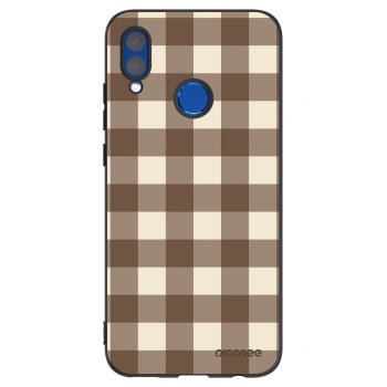 Obal pro Honor 10 Lite - Brown grid