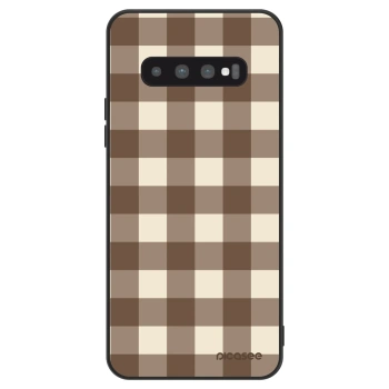 Obal pro Samsung Galaxy S10 Plus G975 - Brown grid