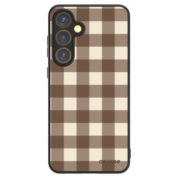 Picasee ULTIMATE CASE pro Samsung Galaxy S24 FE S721B - Brown grid