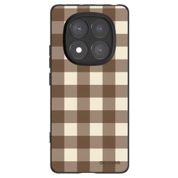 Picasee silikonový černý obal pro Xiaomi Redmi Note 14 Pro+ 5G - Brown grid