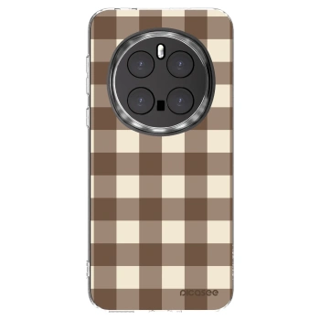 Picasee silikonový průhledný obal pro Honor Magic7 Pro 5G - Brown grid