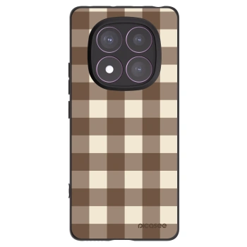 Picasee silikonový černý obal pro Xiaomi Redmi Note 14 Pro 4G - Brown grid