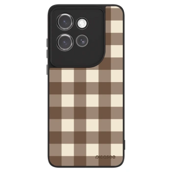 Obal pro Motorola Edge 50 Neo - Brown grid