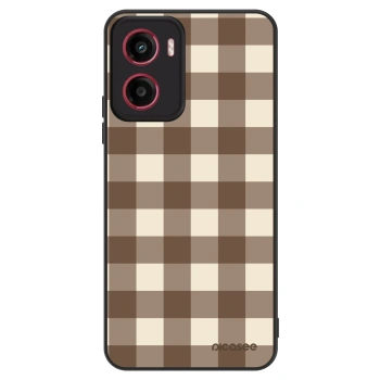 Obal pro Motorola Moto G05 - Brown grid