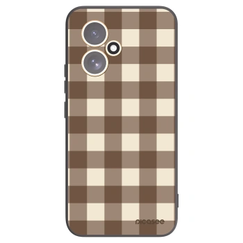 Picasee silikonový černý obal pro Honor 400 5G - Brown grid