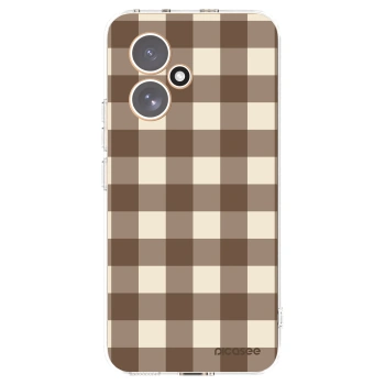 Picasee silikonový průhledný obal pro Honor 400 5G - Brown grid