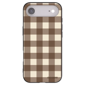 Picasee silikonový černý obal pro Apple iPhone Air - Brown grid