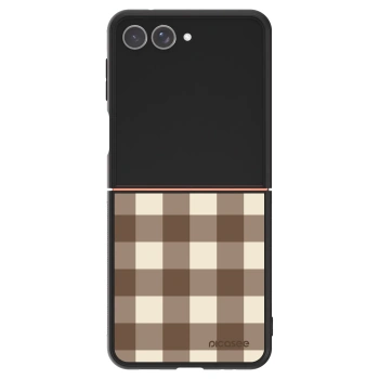 Picasee ULTIMATE CASE pro Samsung Galaxy Z Flip7 5G - Brown grid