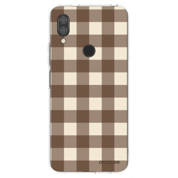 Picasee silikonový průhledný obal pro Xiaomi Redmi 7 - Brown grid
