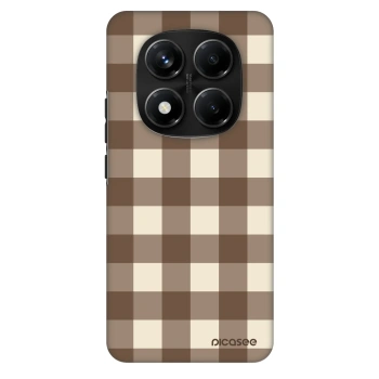 Obal pro Xiaomi Redmi Note 14 Pro+ 5G - Brown grid