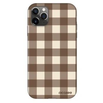 Obal pro Apple iPhone 11 Pro - Brown grid