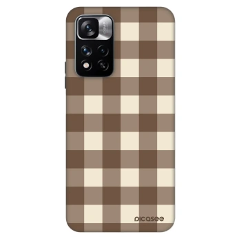 Obal pro Xiaomi Redmi Note 11 Pro - Brown grid