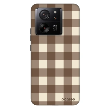 Picasee Fashion Case pro Xiaomi 13T - Brown grid