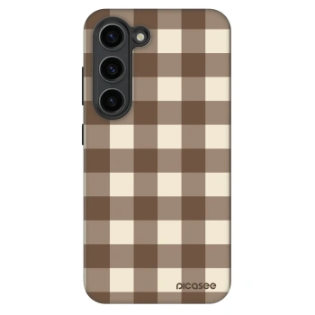 Obal pro Samsung Galaxy S23+ 5G - Brown grid