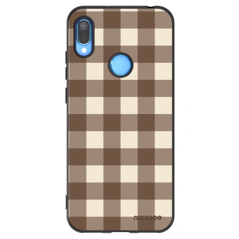 Obal pro Huawei Y6 2019 - Brown grid