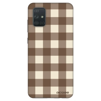 Obal pro Samsung Galaxy A71 A715F - Brown grid