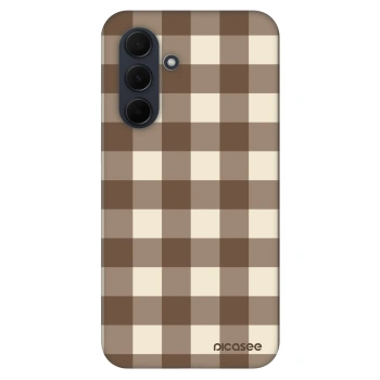 Obal pro Samsung Galaxy A35 5G A356B - Brown grid