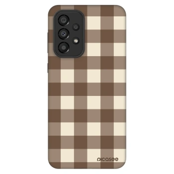Obal pro Samsung Galaxy A33 5G A336 - Brown grid