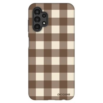 Obal pro Samsung Galaxy A13 4G A135 - Brown grid