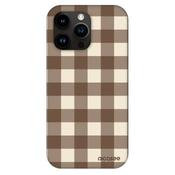 Obal pro Apple iPhone 13 Pro - Brown grid