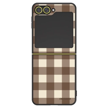 Obal pro Samsung Galaxy Z Flip7 FE 5G - Brown grid