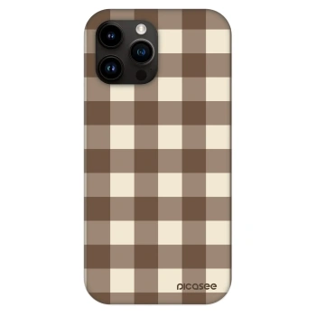 Obal pro Apple iPhone 13 Pro Max - Brown grid