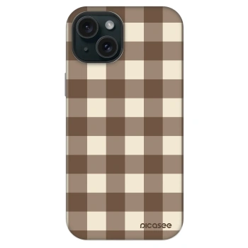 Obal pro Apple iPhone 14 - Brown grid
