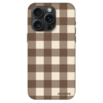 Obal pro Apple iPhone 15 Pro - Brown grid