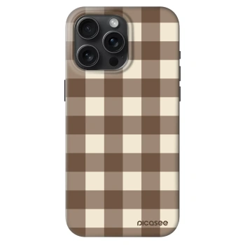 Obal pro Apple iPhone 15 Pro Max - Brown grid