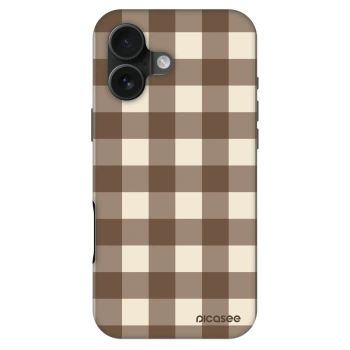 Obal pro Apple iPhone 16 - Brown grid