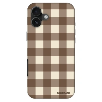 Obal pro Apple iPhone 16 Plus - Brown grid