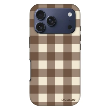 Picasee Fashion Case MagSafe Apple iPhone 17 Pro - Brown grid