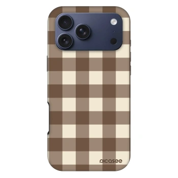 Picasee Fashion Case MagSafe Apple iPhone 17 Pro Max - Brown grid