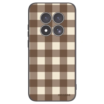 Picasee silikonový černý obal pro Xiaomi Redmi Note 15 Pro 4G - Brown grid