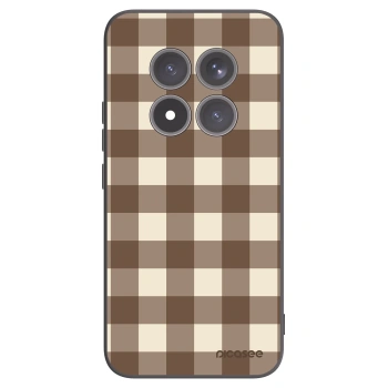 Picasee silikonový černý obal pro Xiaomi Redmi Note 15 Pro+ - Brown grid