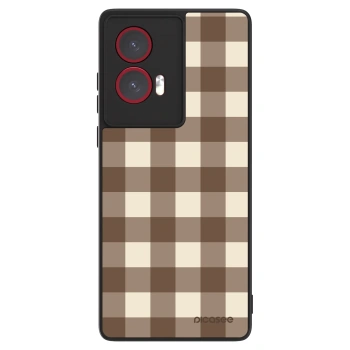 Obal pro Motorola Edge 50 Fusion - Brown grid