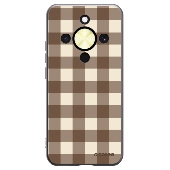 Picasee silikonový černý obal pro Honor Magic8 Lite 5G - Brown grid