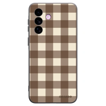 Picasee silikonový černý obal pro Samsung Galaxy A57 5G - Brown grid