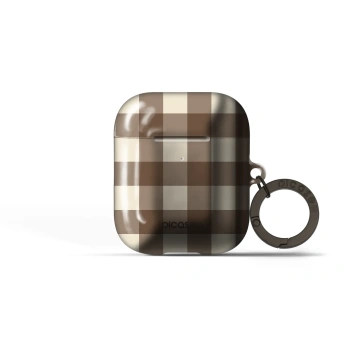 Obal pro Apple AirPods 1 - Brown grid