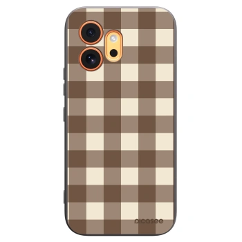 Picasee silikonový černý obal pro Honor 600 - Brown grid
