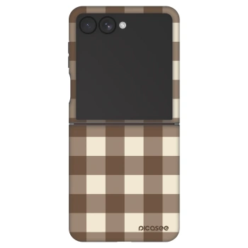 Obal pro Samsung Galaxy Z Flip7 5G - Brown grid