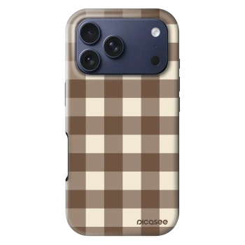 Obal pro Apple iPhone 18 Pro - Brown grid