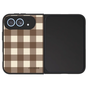 Obal pro Apple iPhone Duo - Brown grid