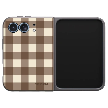 Obal pro Apple iPhone Duo - Brown grid