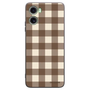Picasee silikonový černý obal pro Motorola Moto G06 - Brown grid