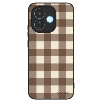 Obal pro Xiaomi Redmi Note 17 Pro 5G - Brown grid