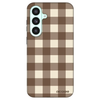 Picasee Fashion Case PowerShare pro Samsung Galaxy S26 FE - Brown grid