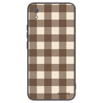 Picasee silikonový černý obal pro Xiaomi Redmi 7A - Brown grid