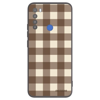 Obal pro Xiaomi Redmi Note 8T - Brown grid