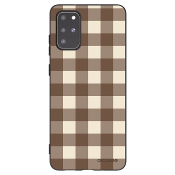 Picasee silikonový černý obal pro Samsung Galaxy S20+ G985F - Brown grid